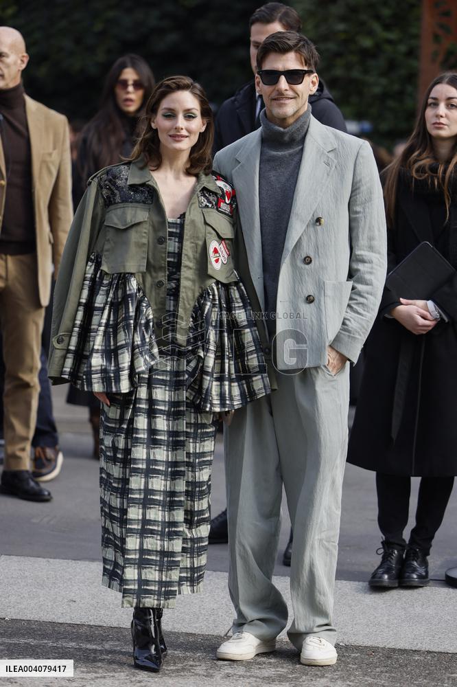 MFW - Olivia Palermo And Johannes Huebl At Antonio Marras