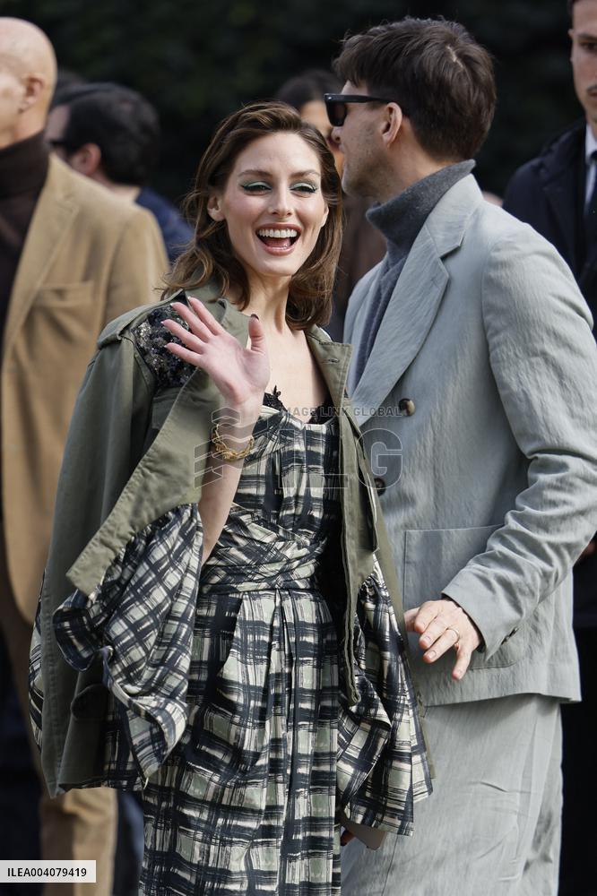 MFW - Olivia Palermo And Johannes Huebl At Antonio Marras