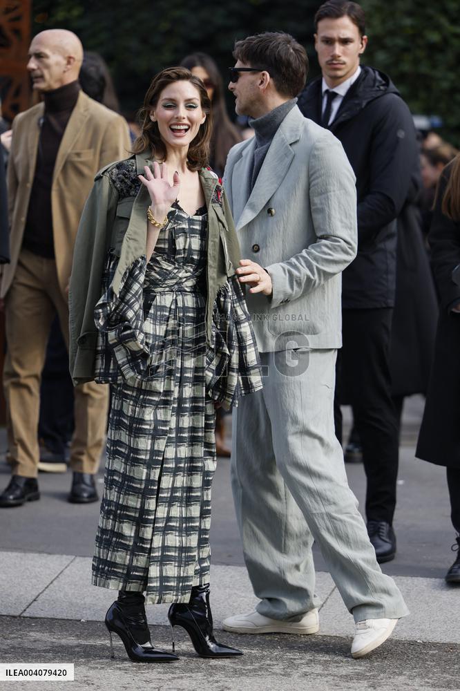 MFW - Olivia Palermo And Johannes Huebl At Antonio Marras