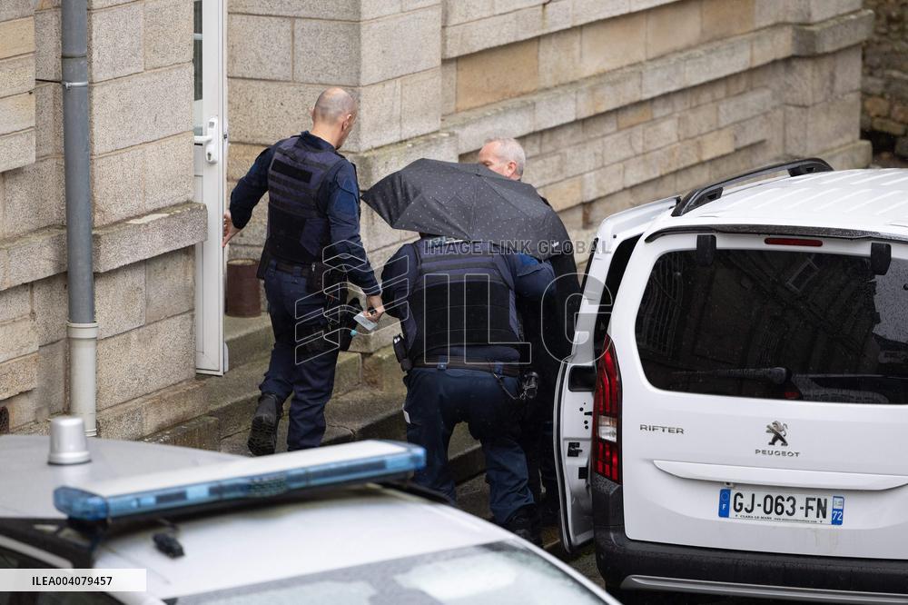 Joel Le Scouarnec Arrives At The Courtroom - Vannes