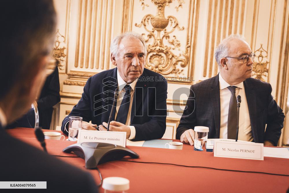 Interministerial Immigration Control Committee at Matignon - Paris