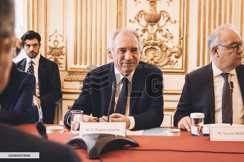 Interministerial Immigration Control Committee at Matignon - Paris