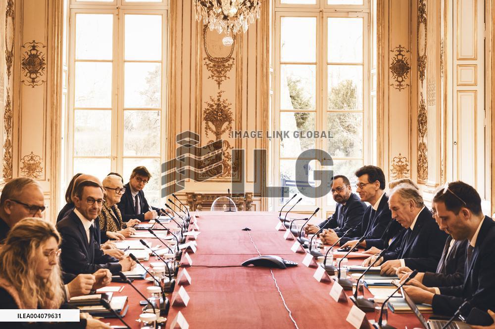 Interministerial Immigration Control Committee at Matignon - Paris