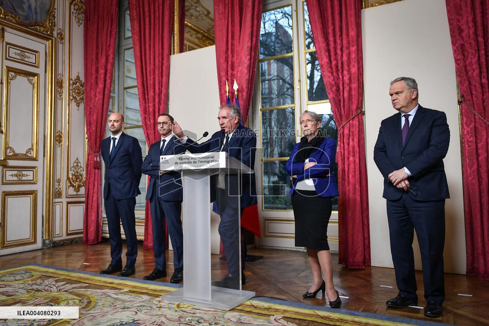 Presser with French PM Francois Bayrou in Paris - FA