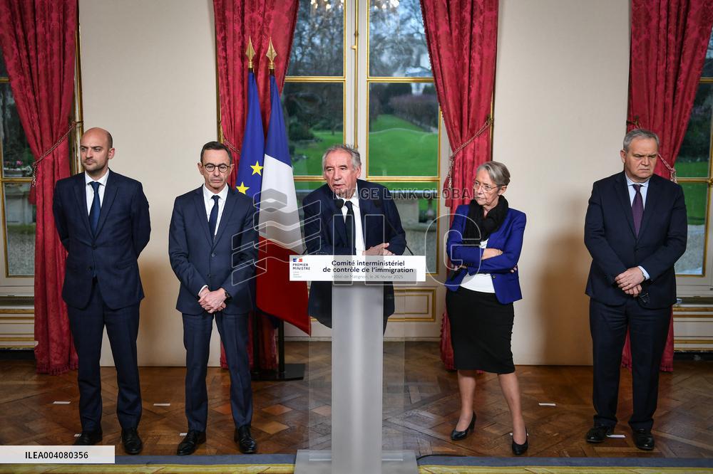 Presser with French PM Francois Bayrou in Paris - FA