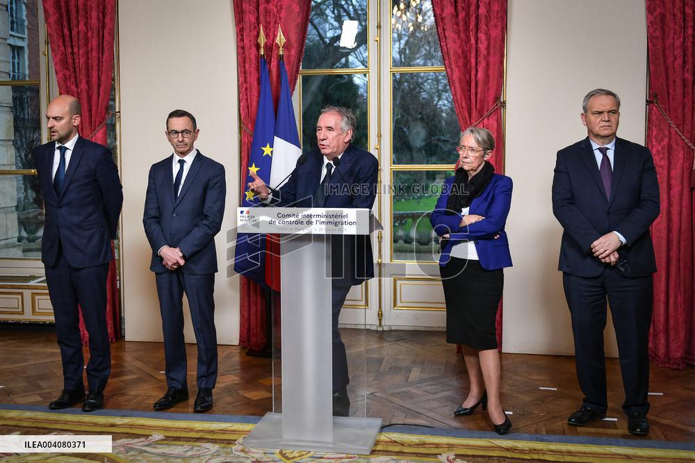 Presser with French PM Francois Bayrou in Paris - FA