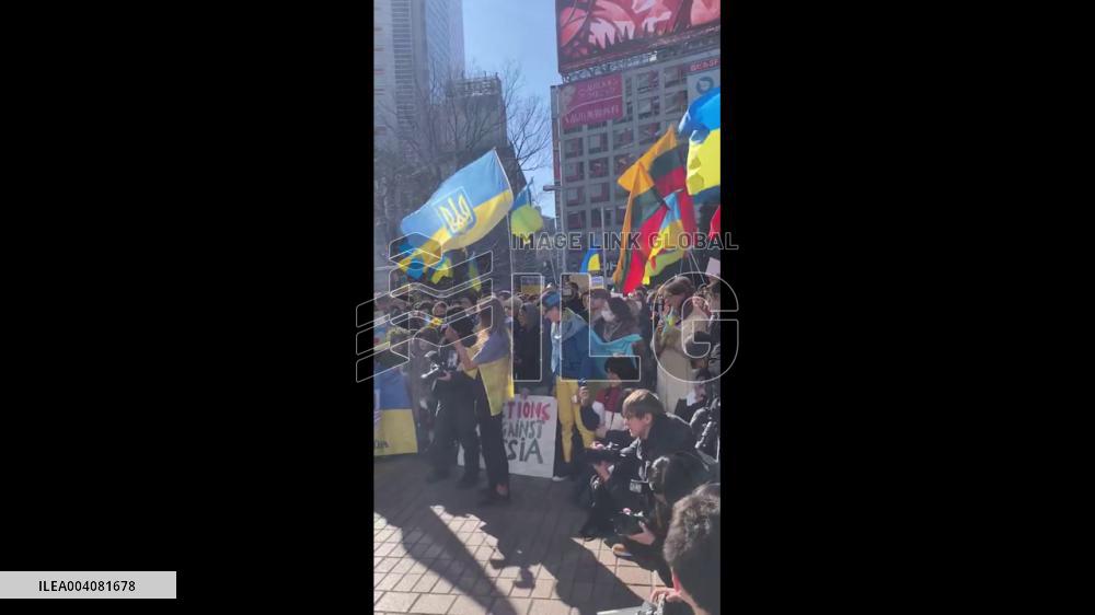 Japan: Hundreds Rally In Tokyo To Mark Third Anniversary Of Russia’s Invasion Of Ukraine