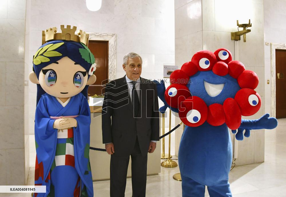 2025 World Expo mascot in Italy