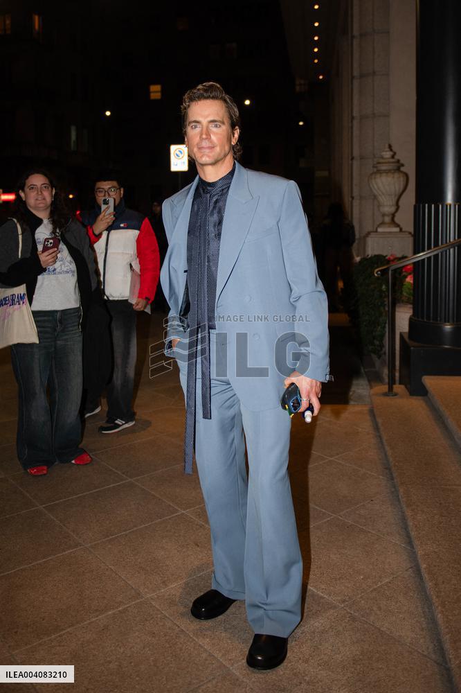 MFW - Matt Bomer At Palazzo Parigi