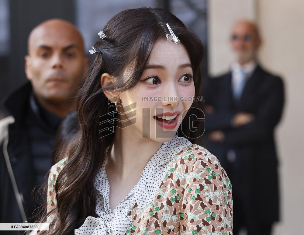 MFW - Karina Leaving Their Hotel