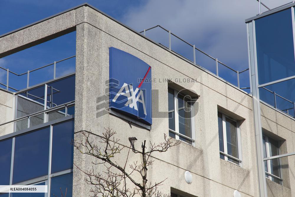 Activists Carry out A Punch Action in Front of AXA - Nantes