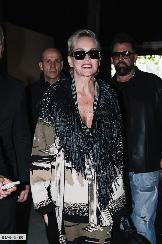 MFW - Sharon Stone At Antonio Marras