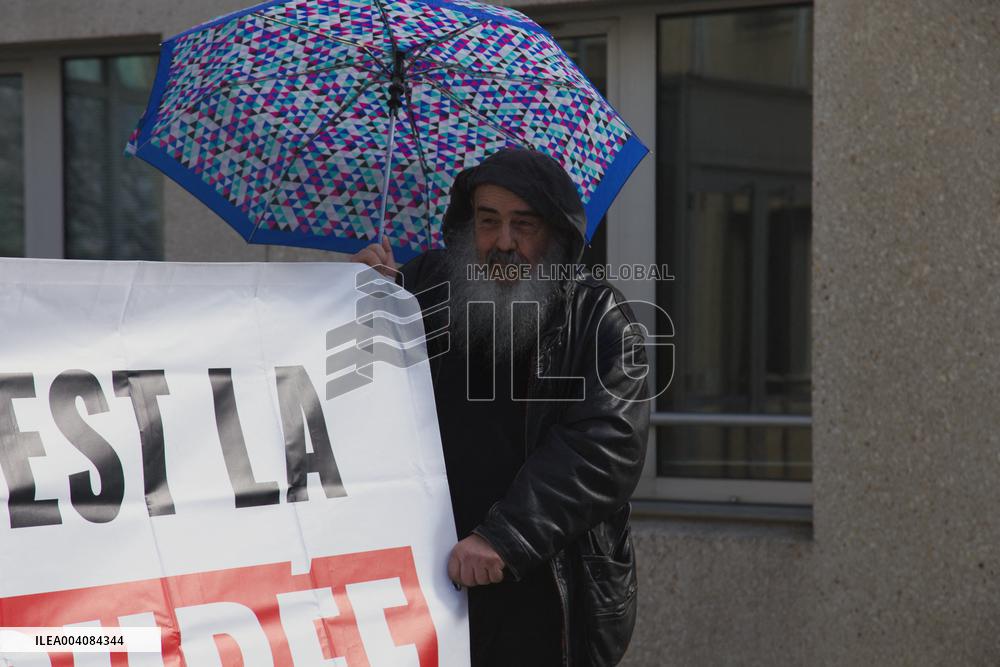 Activists Carry out A Punch Action in Front of AXA - Nantes