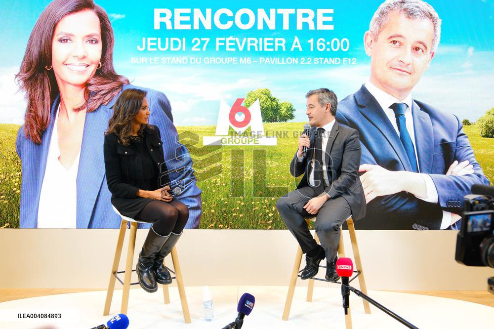 Karine Le Marchand and Gerald Darmanin at Agricultural Show - Paris