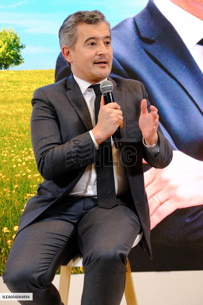 Karine Le Marchand and Gerald Darmanin at Agricultural Show - Paris