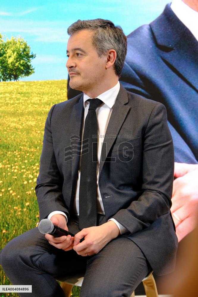 Karine Le Marchand and Gerald Darmanin at Agricultural Show - Paris