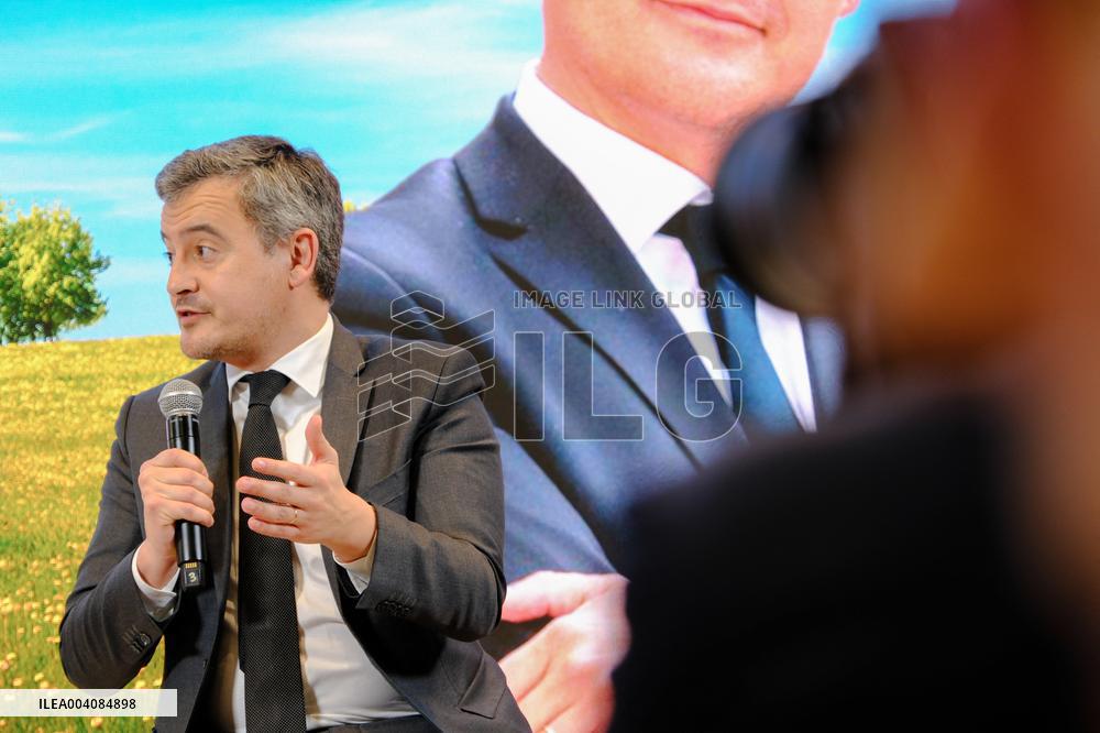 Karine Le Marchand and Gerald Darmanin at Agricultural Show - Paris