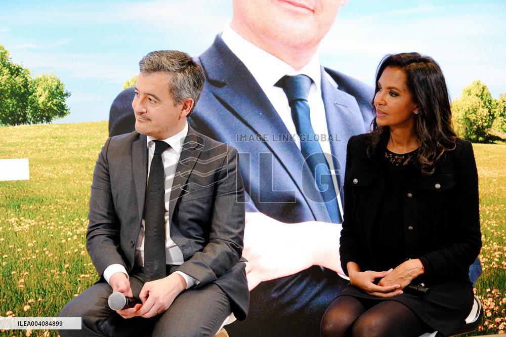 Karine Le Marchand and Gerald Darmanin at Agricultural Show - Paris