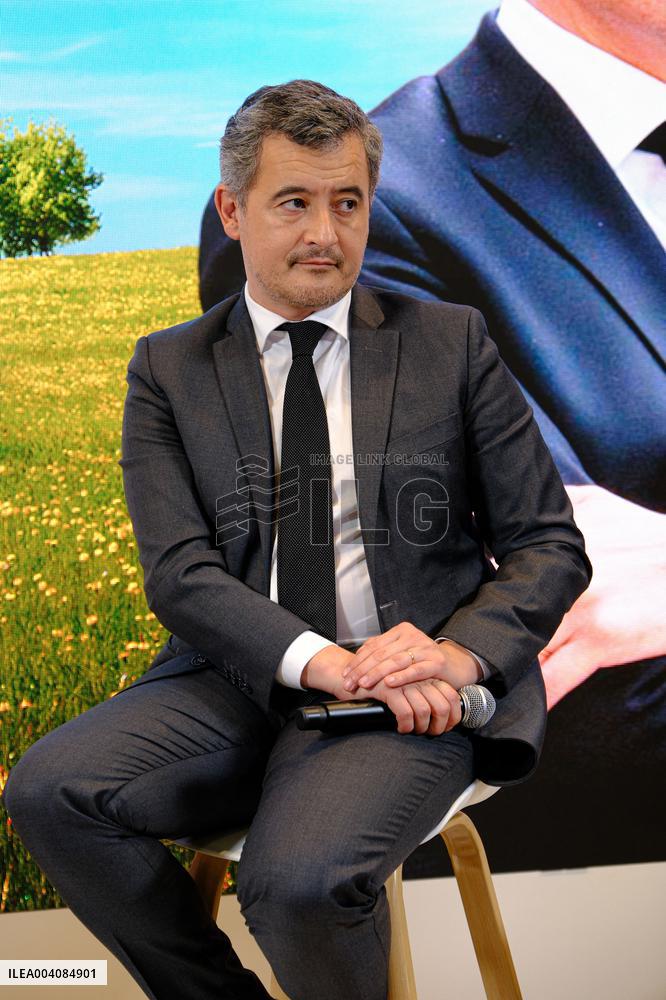 Karine Le Marchand and Gerald Darmanin at Agricultural Show - Paris