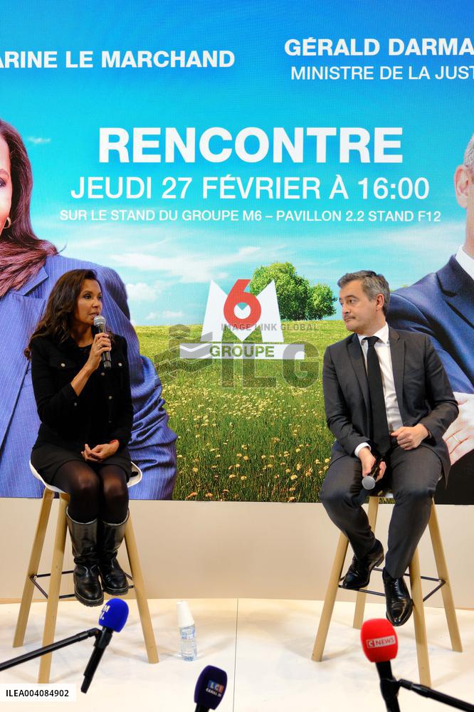 Karine Le Marchand and Gerald Darmanin at Agricultural Show - Paris