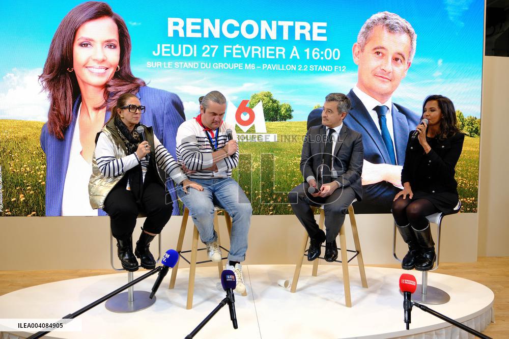 Karine Le Marchand and Gerald Darmanin at Agricultural Show - Paris