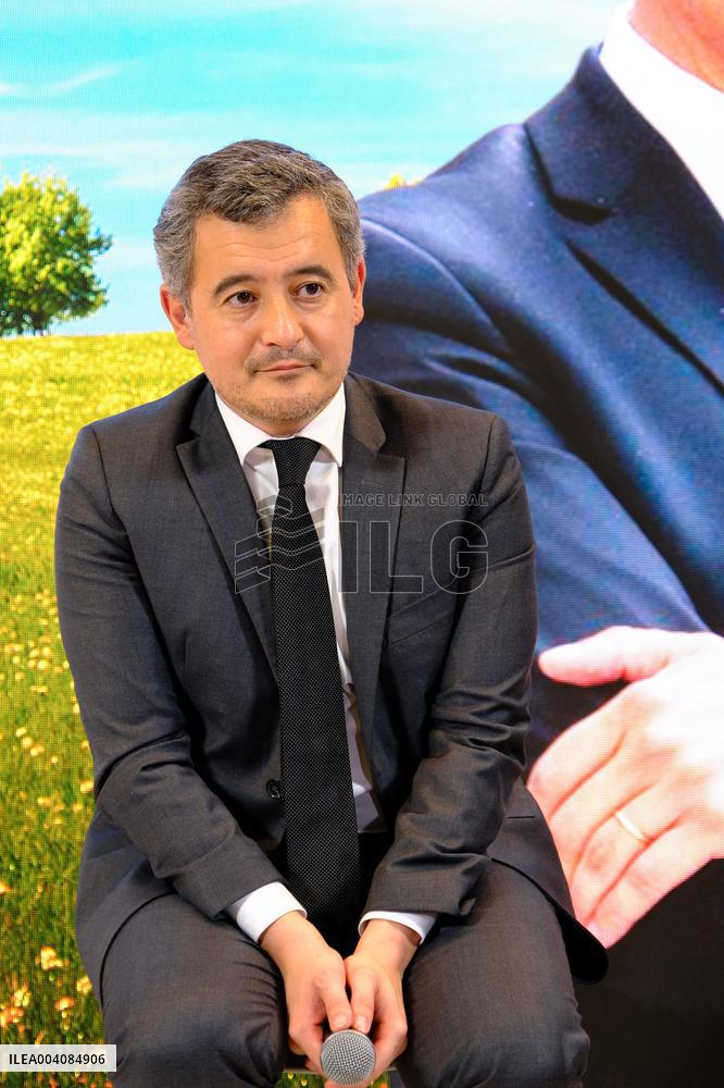 Karine Le Marchand and Gerald Darmanin at Agricultural Show - Paris