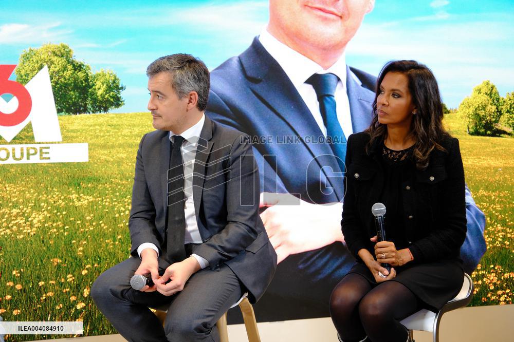 Karine Le Marchand and Gerald Darmanin at Agricultural Show - Paris