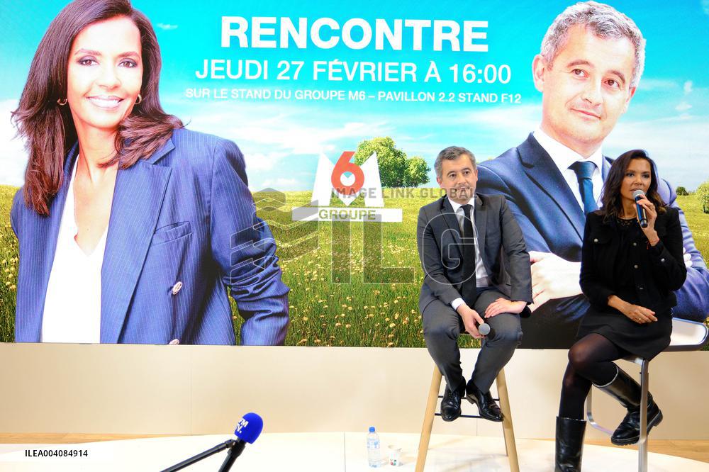 Karine Le Marchand and Gerald Darmanin at Agricultural Show - Paris