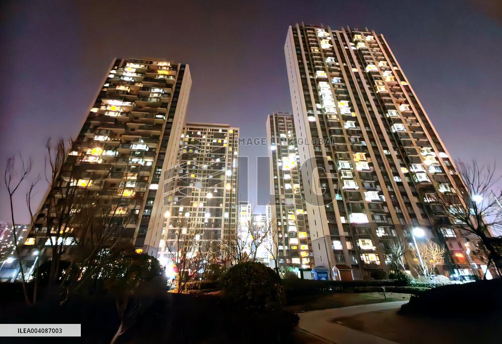 Country Garden Residential Night Scene in Binzhou