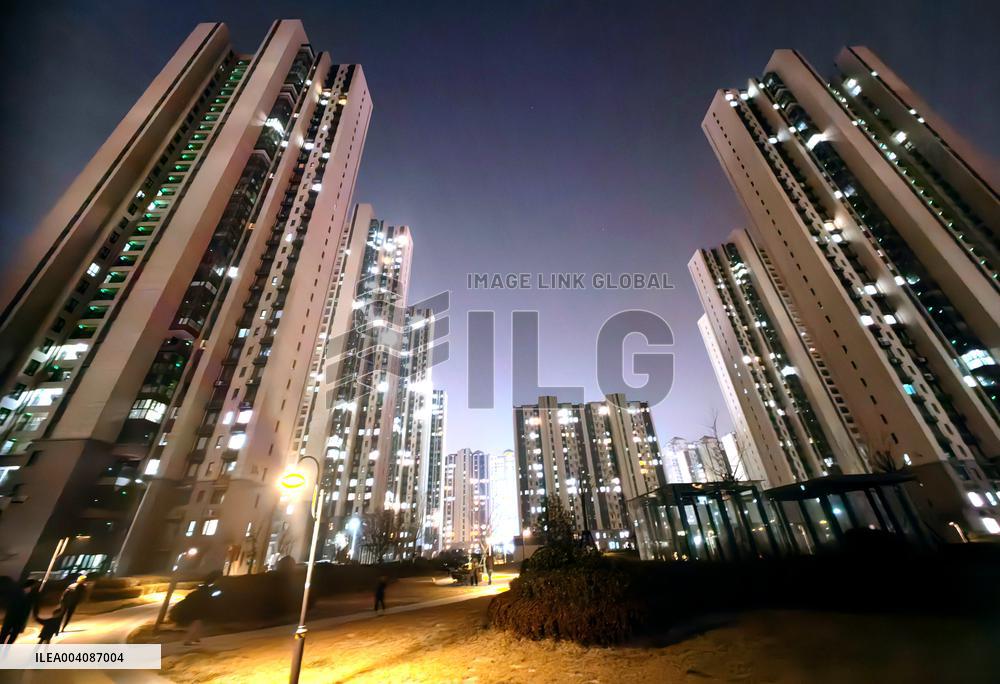 Country Garden Residential Night Scene in Binzhou