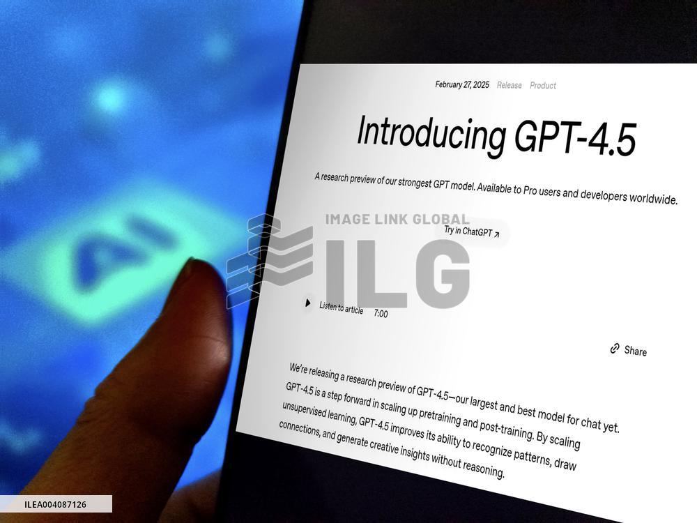 OpenAI Release GPT-4.5