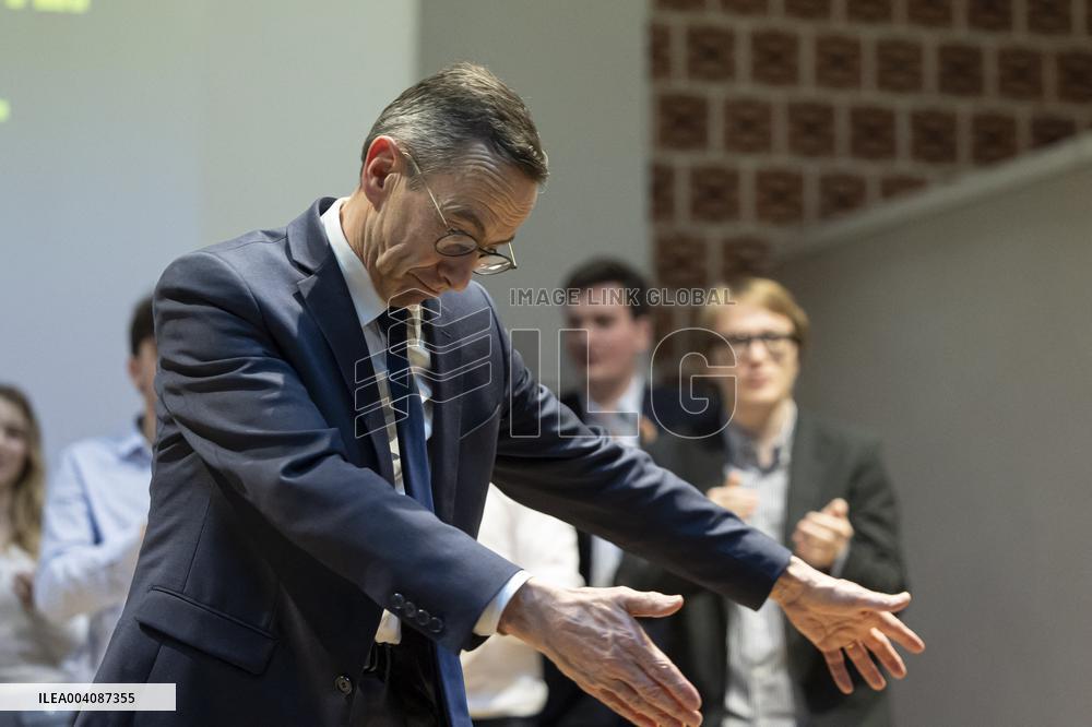 Bruno Retailleau At A Meeting - Lille