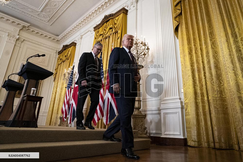 Trump and Starmer of the UK Joint Press Conference