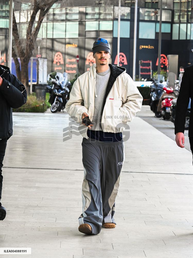 MFW - Romeo Beckham at Palazzo Parigi