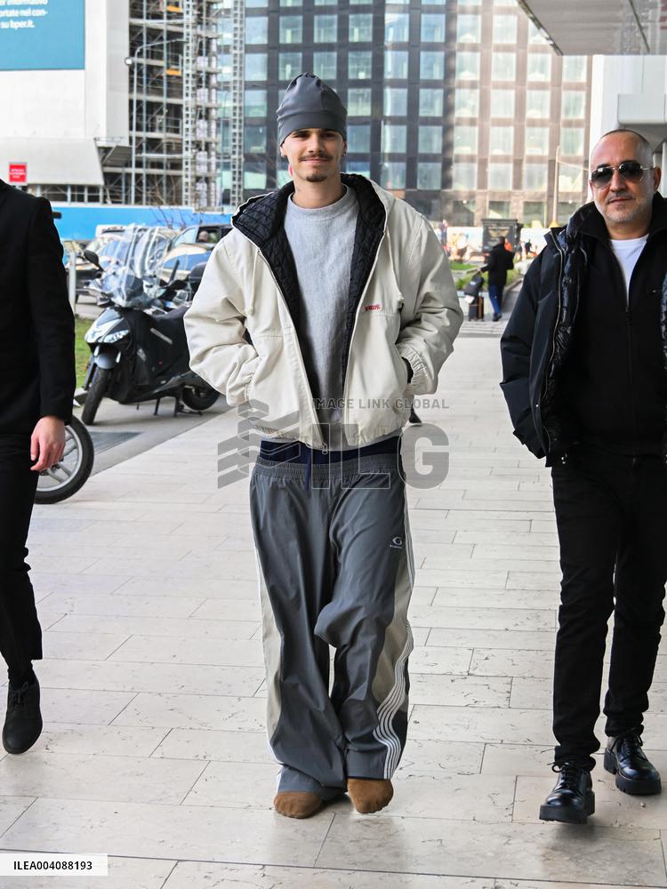 MFW - Romeo Beckham at Palazzo Parigi