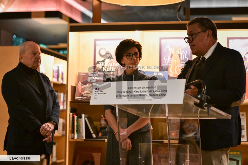 Sponsorship agreement between Marc Ladreit de Lacharriere and Quai Branly museum in Paris - FA