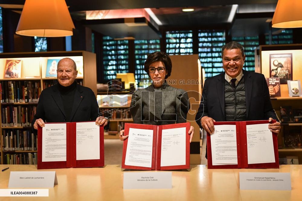 Sponsorship agreement between Marc Ladreit de Lacharriere and Quai Branly museum in Paris - FA