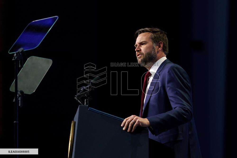 US Vice President JD Vance attends National Catholic Prayer Breakfast