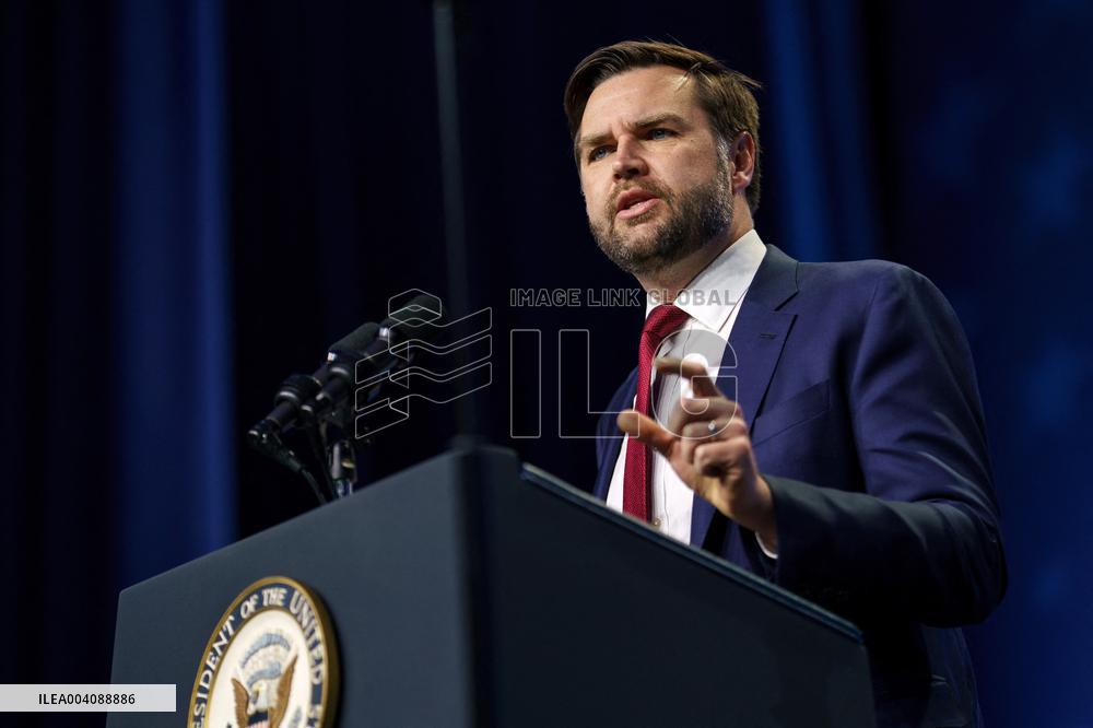 US Vice President JD Vance attends National Catholic Prayer Breakfast