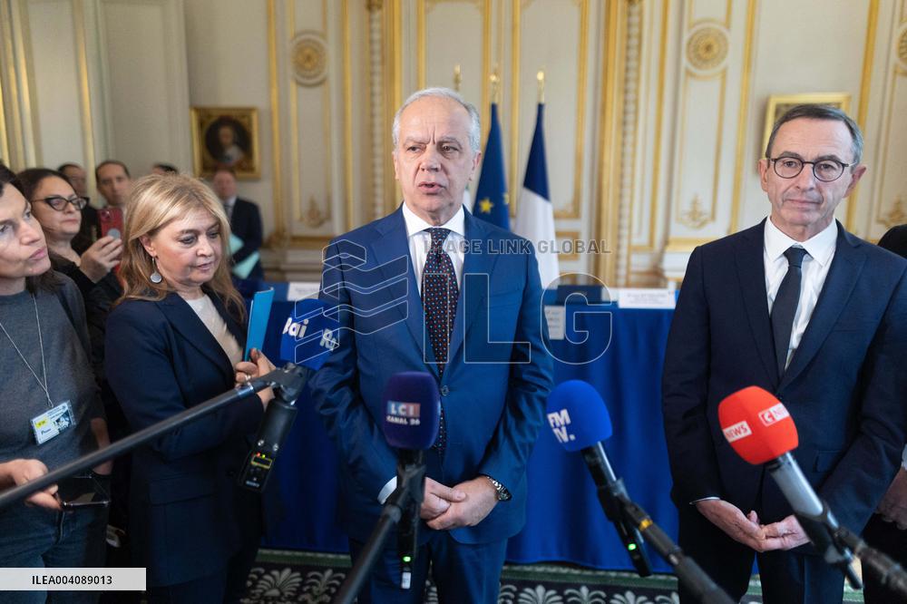 Bruno Retailleau and Matteo Piantedosi sign an arrangement on the operational research unit URO - Paris RL