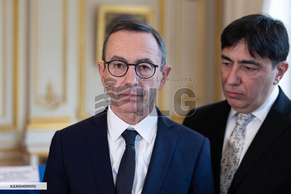 Bruno Retailleau and Matteo Piantedosi sign an arrangement on the operational research unit URO - Paris RL