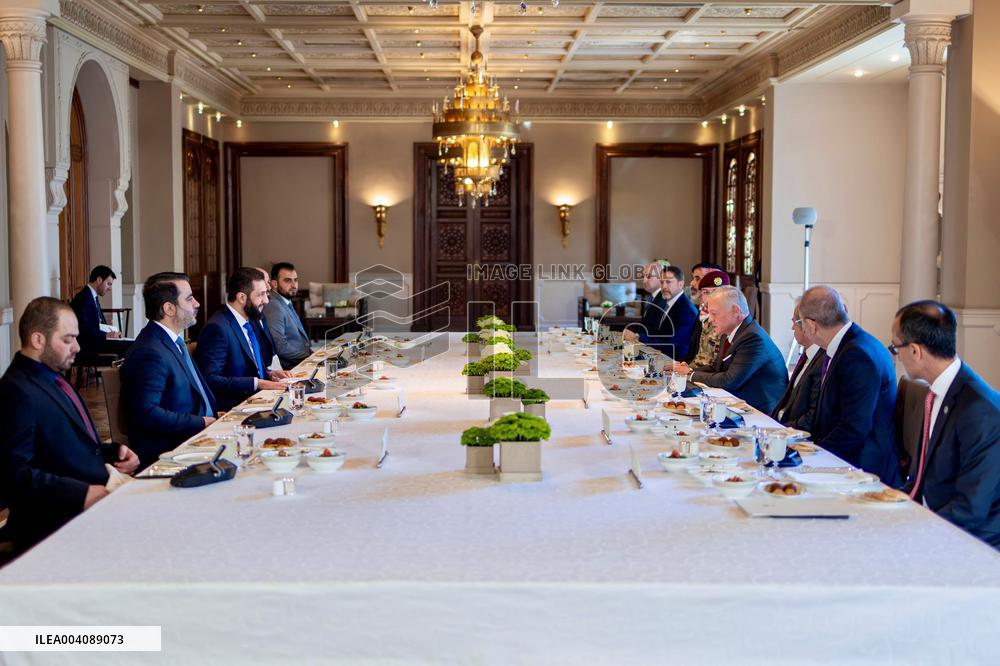 King Of Jordan Receives Syrian President Al Sharaa - Amman