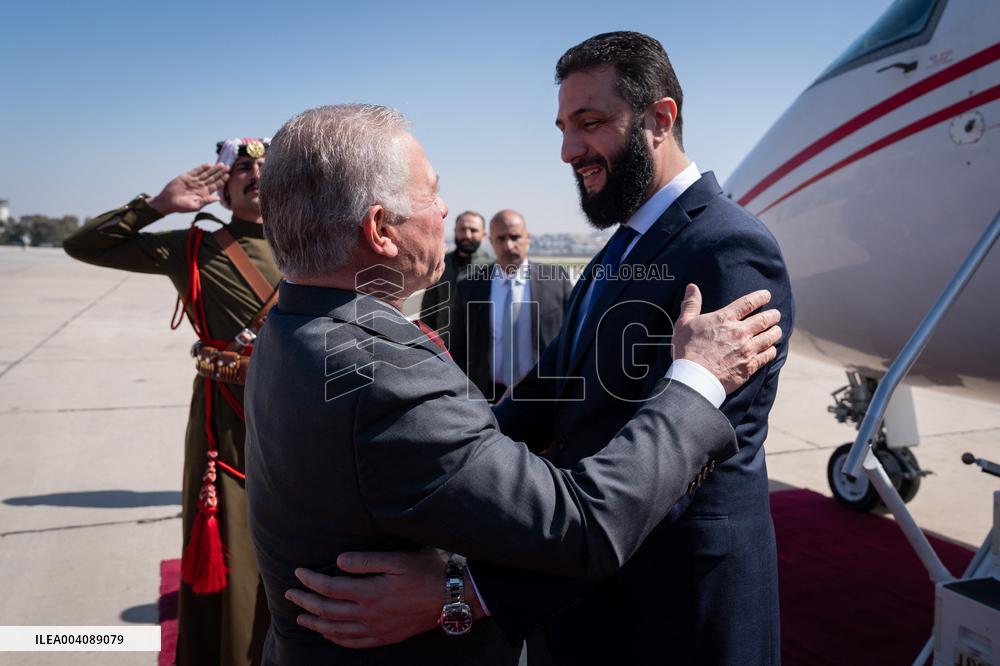 King Of Jordan Receives Syrian President Al Sharaa - Amman