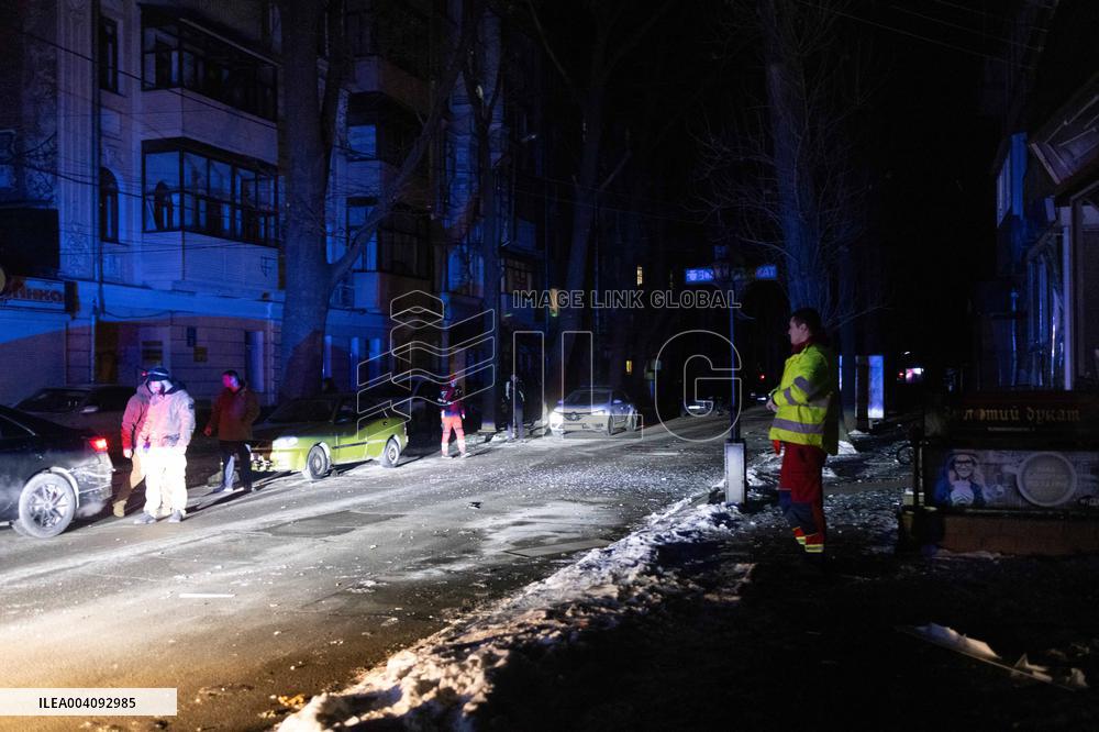 Hospital Hit by A Russian Drone Strike - Kharkiv