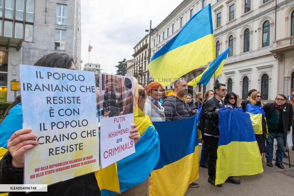 Protest outside US Consulate against Trump’s Ukraine stance - Milan