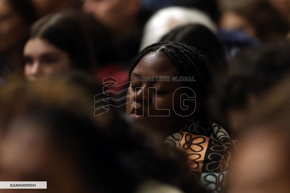 Religion: Cardinal Claudio Gugerotti leads the recitation of the Holy Rosary for Pope Francis on March 01, 2025