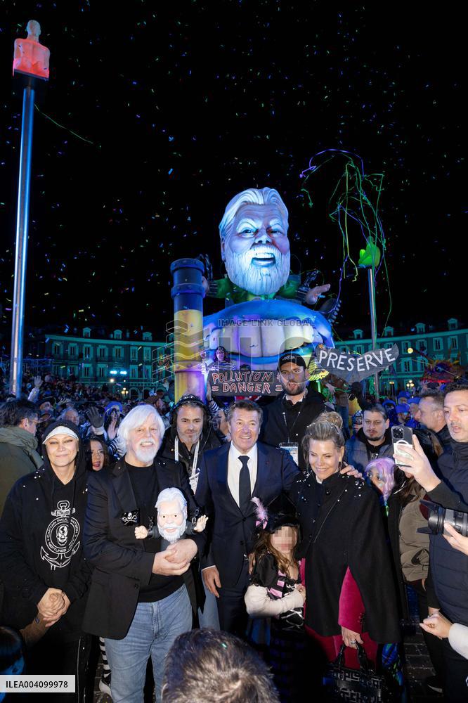 Paul Watson at The Closing of Nice Carnival 2025 - Nice