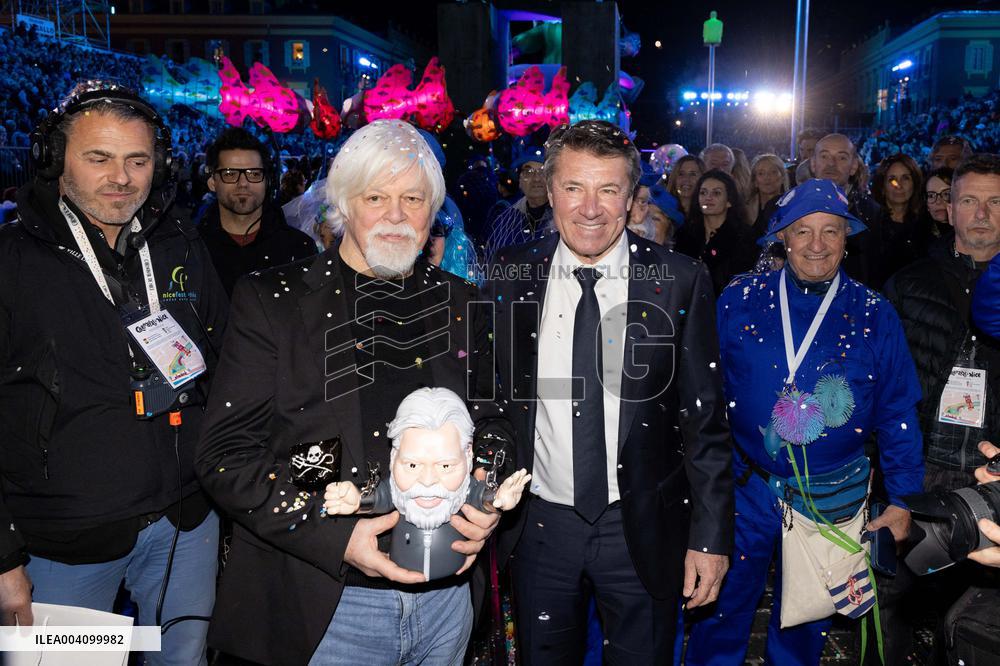 Paul Watson at The Closing of Nice Carnival 2025 - Nice