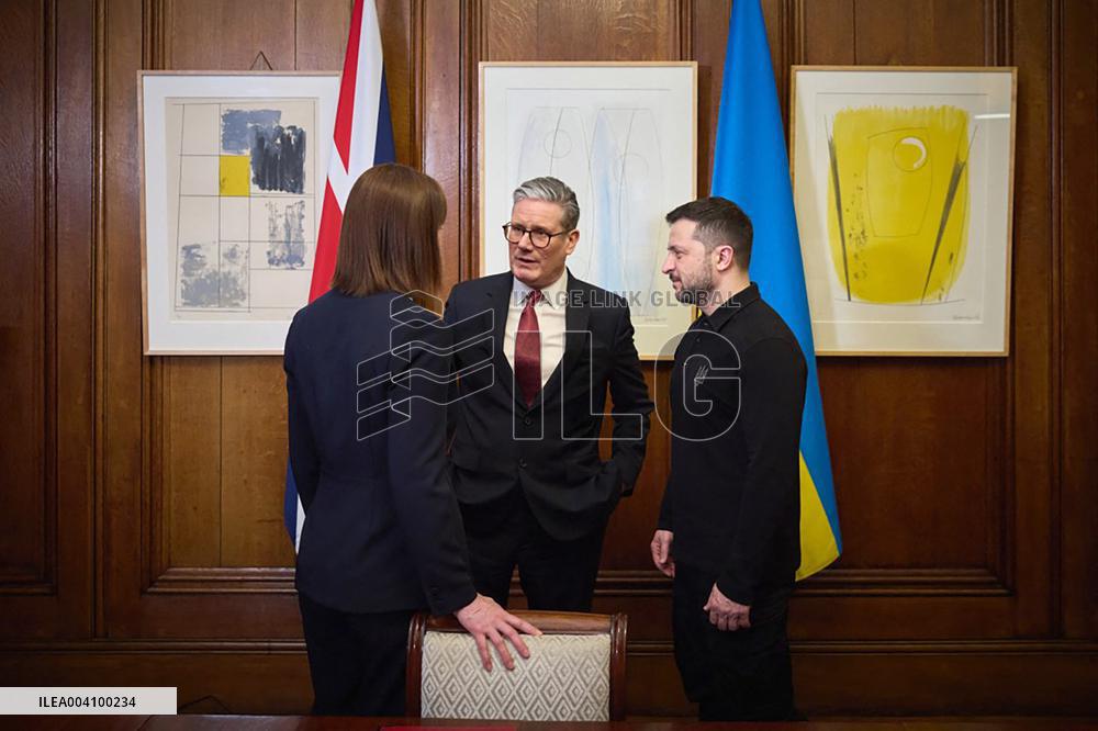 Sir Keir Starmer Welcomes Volodymyr Zelensky - London