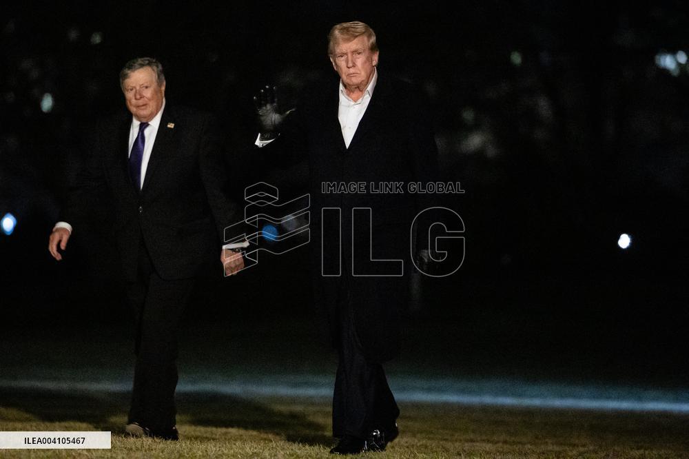 Donald Trump Returns To White House - Washington